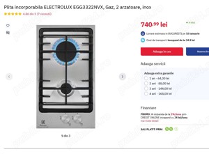 Plita incorporabila ELECTROLUX din inox, Gaz, 2 arzatoare, ca NOUA - imagine 4