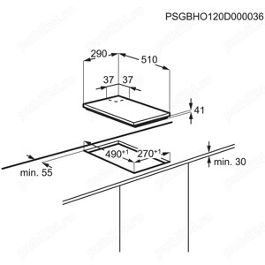 Plita incorporabila ELECTROLUX din inox, Gaz, 2 arzatoare, ca NOUA - imagine 3