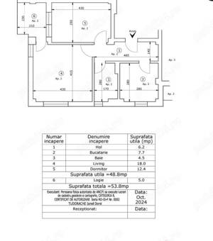 Apartament 2 cam decomandat, et.1, bloc 2024, loc de parcare intabulat inclus! - imagine 10