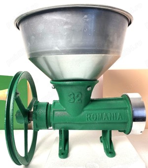 Masina de tocat carne manuala, fonta Nr. 32, cuva 5 kg - imagine 3