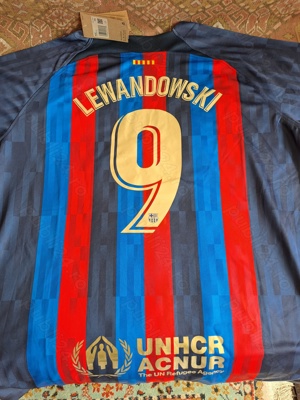 Vand tricou ORIGINAL, NOU, R. Lewandowski Barcelona