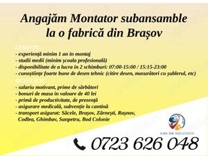 Angajăm Montator subansamble