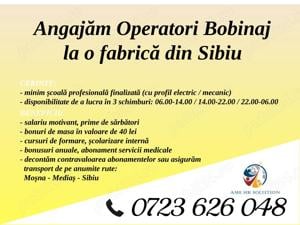 Angajăm Operatori Bobinaj 