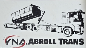 Transport containere abroll, camion cu carlig si remorca