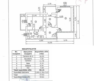 CANTACUZINO-Paltinis-2cam, cf1A,dec, 4/4,2balc - 48000 euro