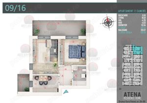 2 camere Ozana, Theodor Pallady, Auchan Titan - imagine 2