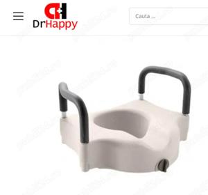 vand inaltator toaleta plastic cu manere 11 cm, DR. HAPPY nou sigilat, 140 lei