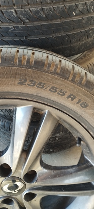 Vând jante aliaj echipate cu anvelope de vara 235/55/R18, jantele au 18x6,5J ET-43 - imagine 2