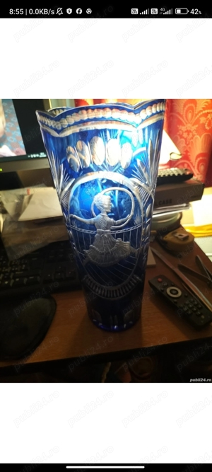 Vaza Boemia Cristal antik - imagine 2