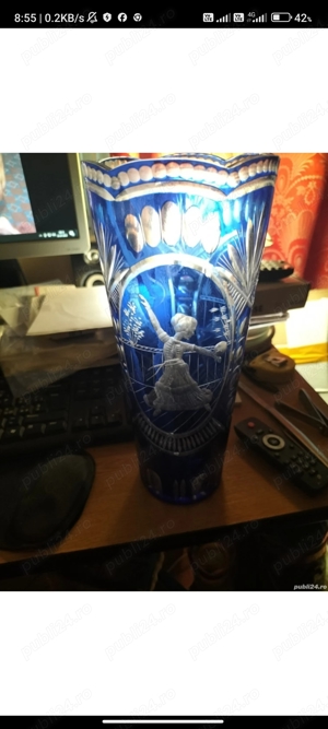 Vaza Boemia Cristal antik