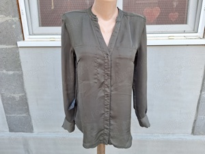 HM Green | bluza, camasa dama | bust 98 cm | mar. 36 - 38 | S - M - imagine 3