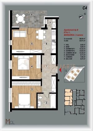 Apartament 3 camere de inchiriat, zona DruRelax - imagine 18