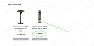 Încălzitor de terasă Hortus 1200 W,Aluminiu,(Super Ofertă). - imagine 3