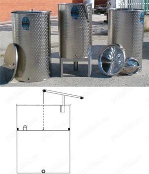 Cisterne inox alimentar cu capac flotant pentru vin si alte bauturi