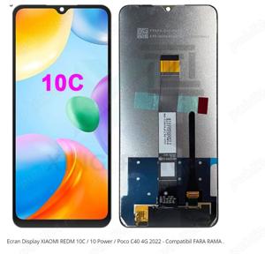 Display Xiaomi Redmi 10C   10 Power   Poco C40 4G 2022 Garantie