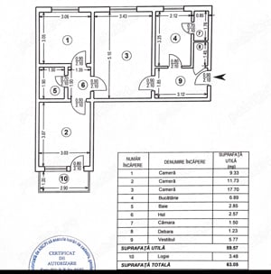 Vand apartament 3 camere