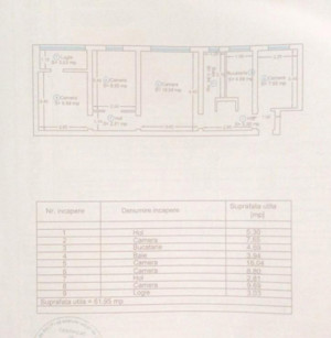 Apartament 4 camere, semidecomandat, 62 mp utili, etaj 3/4 -Cetatii - imagine 10