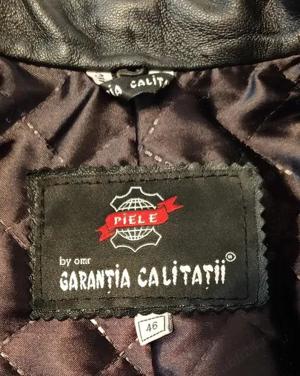 Geacă din piele neagră cu blană naturală detașabilă femei - imagine 4