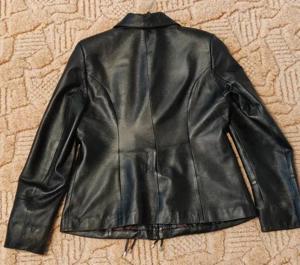 Geacă din piele neagră cu blană naturală detașabilă femei - imagine 3