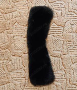 Geacă din piele neagră cu blană naturală detașabilă femei - imagine 5