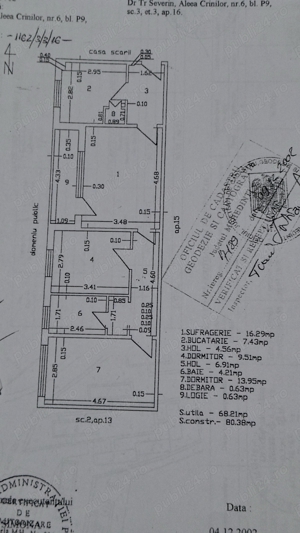 Vând apartament cu 3 camere semidecomandat, etaj 3  - imagine 2