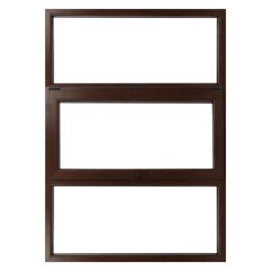 Ansamblu tâmplărie termopan de culoare maro+soba de teracotă.