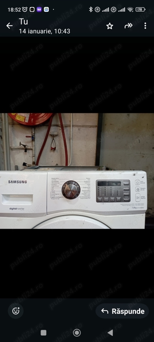 Tripoda tambur masina spălat rufe Samsung 7kg WF710Y4BKWQ - imagine 4