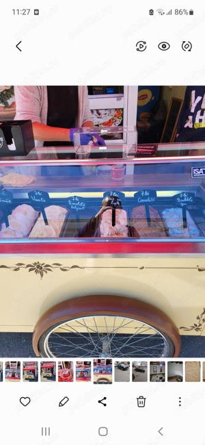 Masina de înghețată + cărucior profesional de vânzare-Făgăraș  - imagine 2