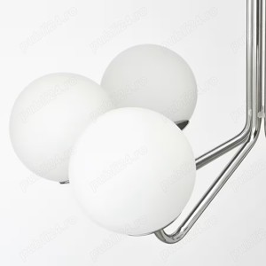 Vand 2 Lustre   Candelabre cu 7 braţe Ikea SIMRISHAMN, cromat opal sticlă, 70 cm - imagine 2