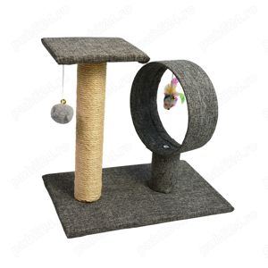 Ansamblu de joaca pentru pisici, 38.5x25.5x36 cm, gri, NOU - imagine 2