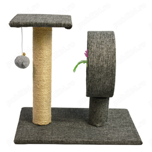 Ansamblu de joaca pentru pisici, 38.5x25.5x36 cm, gri, NOU - imagine 5