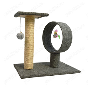Ansamblu de joaca pentru pisici, 38.5x25.5x36 cm, gri, NOU