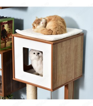 Ansamblu de joaca elegant pentru pisici, Pawhut, 50x40x91 cm, D30 - 206V01 - imagine 4