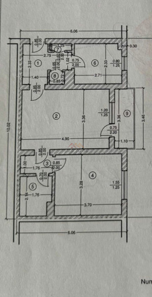 Apartament 2 camere, semidecomandat, zona centrala, 3/4, CT, Campina - imagine 9