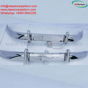 Volvo PV544 Euro type (1958-1965) bumpers by stainless steel new - imagine 3