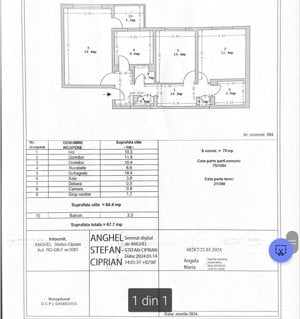 Apartament 3 camere, decomandat, 68 mp, M12, zona Catedralei - imagine 2