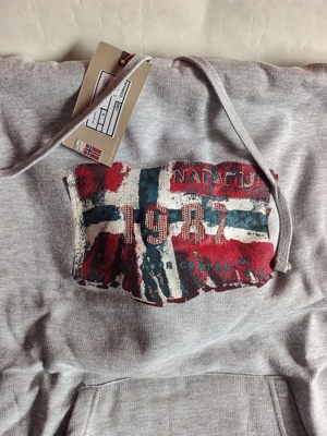 Hanorac Barbati Napapijri Gri original nou M - imagine 3