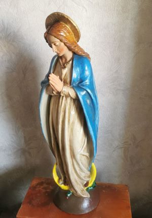 veche statueta catolica Fecioara Maria icoana statuie vintage - imagine 3