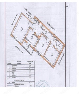 Apartament de vanzare cu 3 camere, etaj 3 4, zona Unirii Sud, strada Viitorului