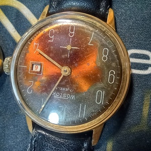 WOSTOK și ZARIA, pereche de ceasuri vintage, rusești, placate cu aur, funcționale - imagine 5