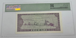 bancnota romaneasca de colectie - 10 lei 1966 gradata PMG64 - imagine 2