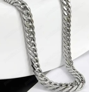 Vand lant din otel inoxidabil 55 cm model cubanez - imagine 2