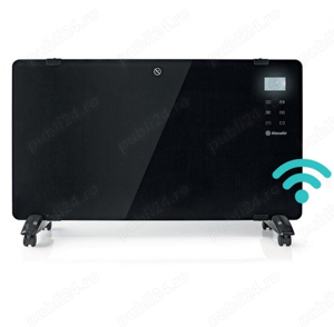 Vand Convector Electric Smart AlecoAir C20 Heatix Negru,WiFi, 2000W.