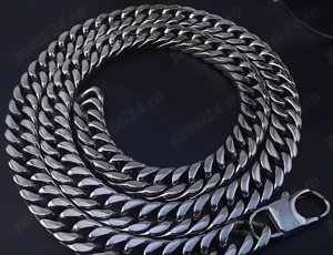 Vand lant din otel inoxidabil 55 cm model cubanez - imagine 3