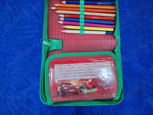 Disney Cars, 21 x 14 x 3.5 cm, Penar textil, 1 fermoar si 1 flaps - imagine 5