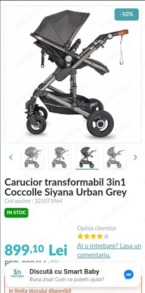 Carut copii Cocolle 3 in 1(landou si scoica) - imagine 4