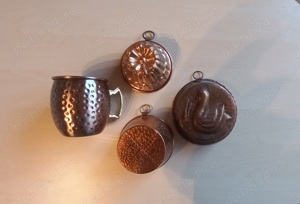 Lot forme, vase cupru, alamă pt.bucătarie - imagine 2