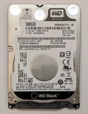 Hard Laptop DVR PS3 PS4 WesternDigital Black 500GB SATA-III, 6G s, 100% LIFE, 32Mb 