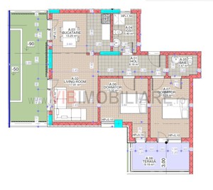 Baicului - Doamna Ghica - Piata Delfinului - 3 camere cu terasa 12mp - bloc 2024 - imagine 6