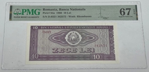 bancnota romaneasca de colectie - 10 lei 1966 gradata PMG EPQ67